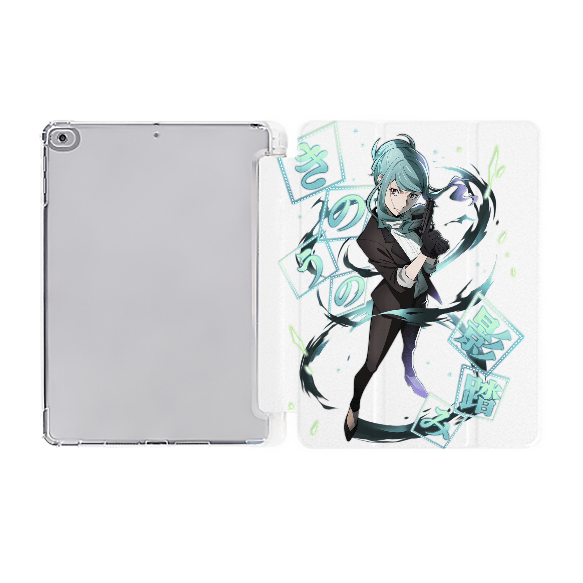 （画像用） 文豪ストレイドッグス Bungo Stray Dogs IPad ケース ペン収納付き 三つ折りスタンド PUレザー×シリコン 対応機種9.5/10.5/10.9インチ